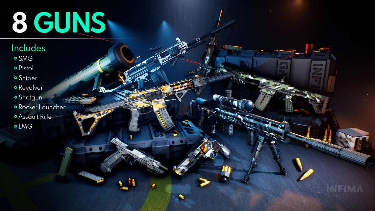 Low Poly Animated - Modern Guns Pack📱 - изображение 2